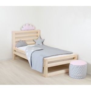 Dětská dřevěná jednolůžková postel Benlemi DeLuxe Naturalisimo, 160 x 80 cm