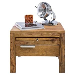 Dřevěný noční stolek Kare Design Authentico, 50 x 50 cm