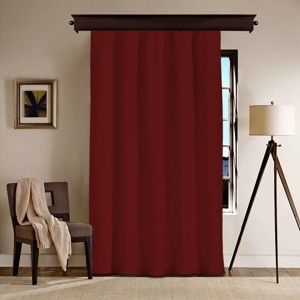 Tmavě červený závěs Curtain Lermo, 140 x 260 cm