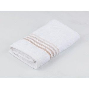 Bílý bavlněný ručník Madame Coco Terra Stripe, 50 x 80 cm
