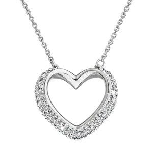 Stříbrný náhrdelník se Swarovski krystaly ve tvaru srdce Je Veux Munico
