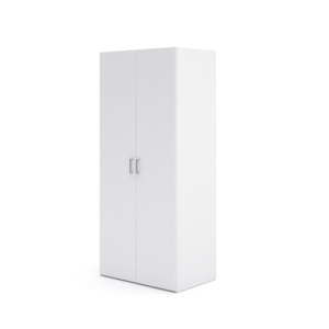 Bílá dvoudveřová šatní skříň Evegreen House Spark, výška 175,4 cm