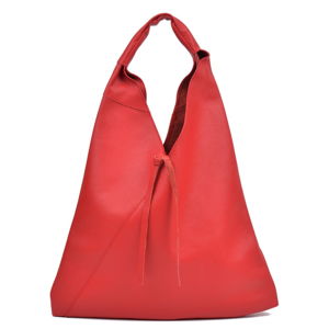 Červená kožená kabelka Anna Luchini Casma