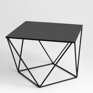 Černý odkládací stolek Custom Form Daryl, 55 x 55 cm