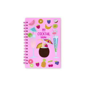 Růžový kroužkový zápisník na recepty Tri-Coastal Design
