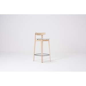 Barová židle z dubového dřeva s opěrkou Gazzda Nora