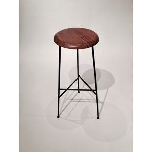 Barová stolička s podsedákem z akáciového dřeva Simla Bar, výška 48 cm