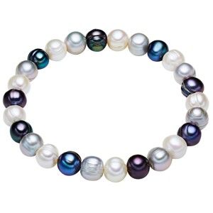 Modro-bílý perlový náramek The Pacific Pearl Company, délka 21 cm