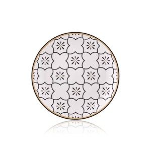 Černobílý talíř z kostního porcelánu The Mia Maroc Marrakesh, ⌀ 27 cm
