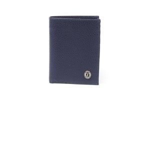 Modrá pánská kožená peněženka Trussardi Zala, 12,5 x 9,5 cm