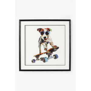 Obraz Kare Design Skater Dog, 65 x 65 cm