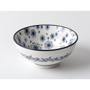 Bílá miska s modrým vzorem Madame Coco, ⌀ 12 cm