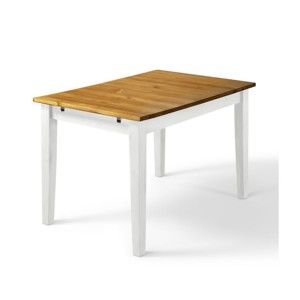 Jídelní stůl z borovicového masivu s bílými nohami Støraa Daisy, 75 x 120 cm
