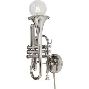 Nástěnný věšák ve stříbrné barvě Kare Design Trumpet Jazz