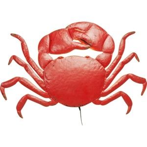 Červené nástěnné LED svítidlo ve tvaru kraba Kare Design Crab