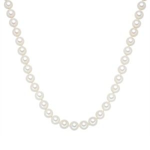 Bílý perlový náhrdelník Pearldesse Organic, délka 40 cm