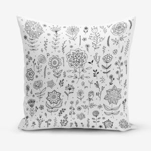 Povlak na polštář s příměsí bavlny Minimalist Cushion Covers Flower, 45 x 45 cm