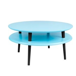 Tyrkysový konferenční stolek s černými nohami Ragaba UFO, Ø 70 cm