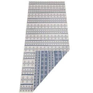 Modro-krémový oboustranný koberec vhodný i na ven Bougari Madeira, 120 x 170 cm