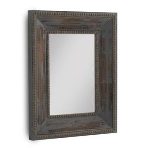 Hnědé nástěnné zrcadlo Geese, 90 x 70 cm