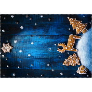 Koberec Vitaus Christmas Period Blue Sky Cookies, 50 x 80 cm