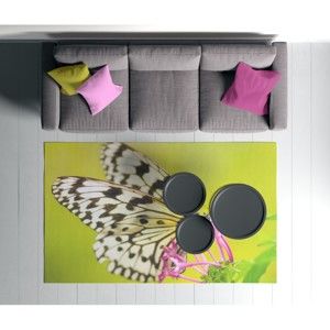 Zelený koberec Oyo home Suzzo Butterfly, 140 x 220 cm