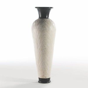 Krémovo-černá terakotová váza Thai Natura Amphora