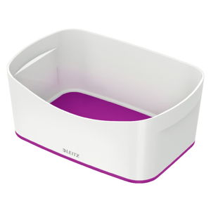 Bílo-fialový stolní box Leitz MyBox, délka 24,5 cm