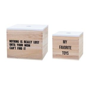 Sada 2 úložných boxů na hračky Bloomingville Teuvo