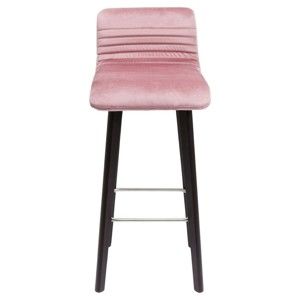 Sada 2 barových židlí s růžovým potahem Kare Design Lara