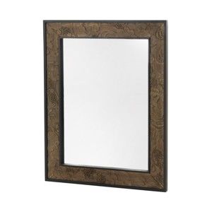 Nástěnné zrcadlo v dřevěném rámu Geese Fionne, 100 x 80 cm