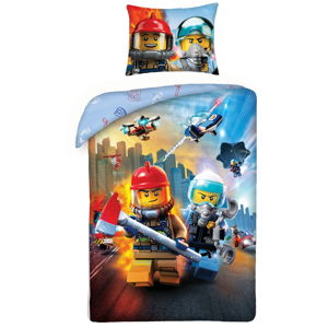 Dětské bavlněné povlečení Halantex Lego City II, 140 x 200 cm