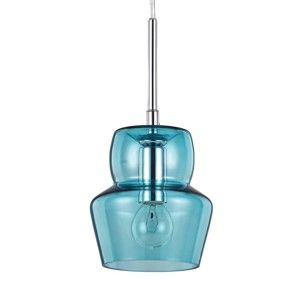 Závěsné svítidlo Evergreen Lights Glass Light Blue, 16 cm