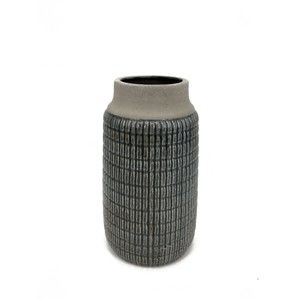 Šedá keramická váza Moycor Tian, výška 33 cm