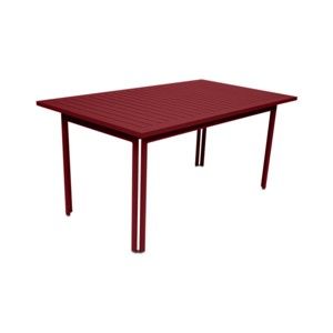Červený zahradní kovový jídelní stůl Fermob Costa, 160 x 80 cm