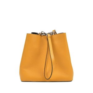 Žlutá kožená kabelka Mangotti Bags Catarina