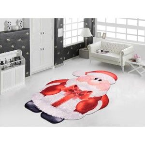 Červeno-bílý koberec Vitaus Santa, 80 x 120 cm
