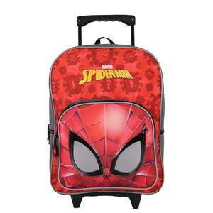 Červený školní batoh s kolečky Bagtrotter Spiderman