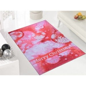 Červeno-bílý koberec Vitaus Christmas Decorations, 80 x 150 cm