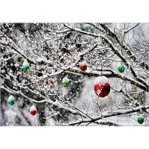 Koberec Vitaus Christmas Period Outside Balls, 50 x 80 cm