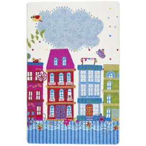 Dětský růžový koberec Confetti Sweet Home, 133 x 190 cm