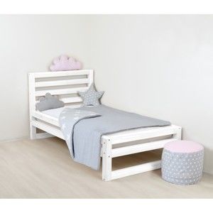 Dětská bílá dřevěná jednolůžková postel Benlemi DeLuxe, 180 x 120 cm