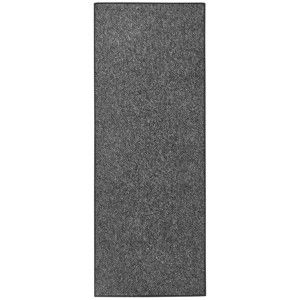Antracitově černý běhoun BT Carpet, 80 x 300 cm