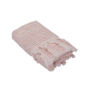 Růžový bavlněný ručník Bella Maison Taraxacum, 50 x 90 cm