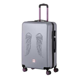 Šedý cestovní kufr Berenice Wingy, 107 l