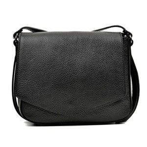 Černá kožená kabelka Carla Ferreri Metelo