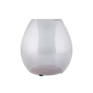 Světle šedá skleněná váza BePureHome Simple, ⌀ 20 cm