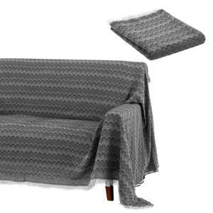 Tmavě šedý přehoz na sedačku Unimasa, 180 x 290 cm