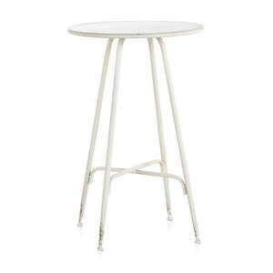 Bílý kovový barový stolek Geese Industrial Style, výška 100 cm
