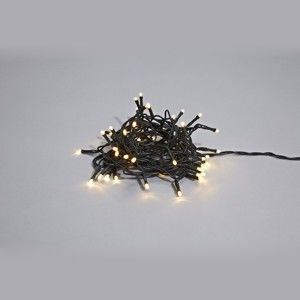 Černý svítící LED řetěz Markslöjd Sken Black, 80 světýlek